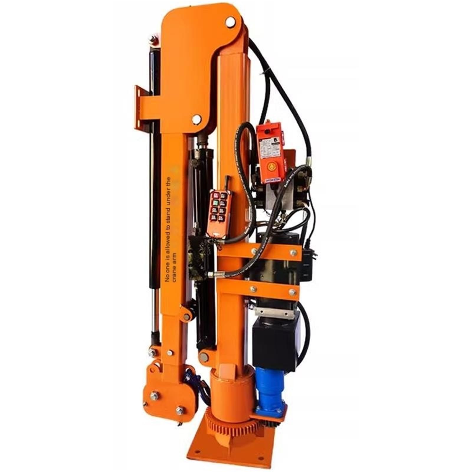 Verricello Elettrico Telecomando Elettrico Senza Fili con Rotazione idraulica per Gru per Piccoli Camion da 1 tonnellata Paranco Elettrico Telecomandato(12V-1T-RC)