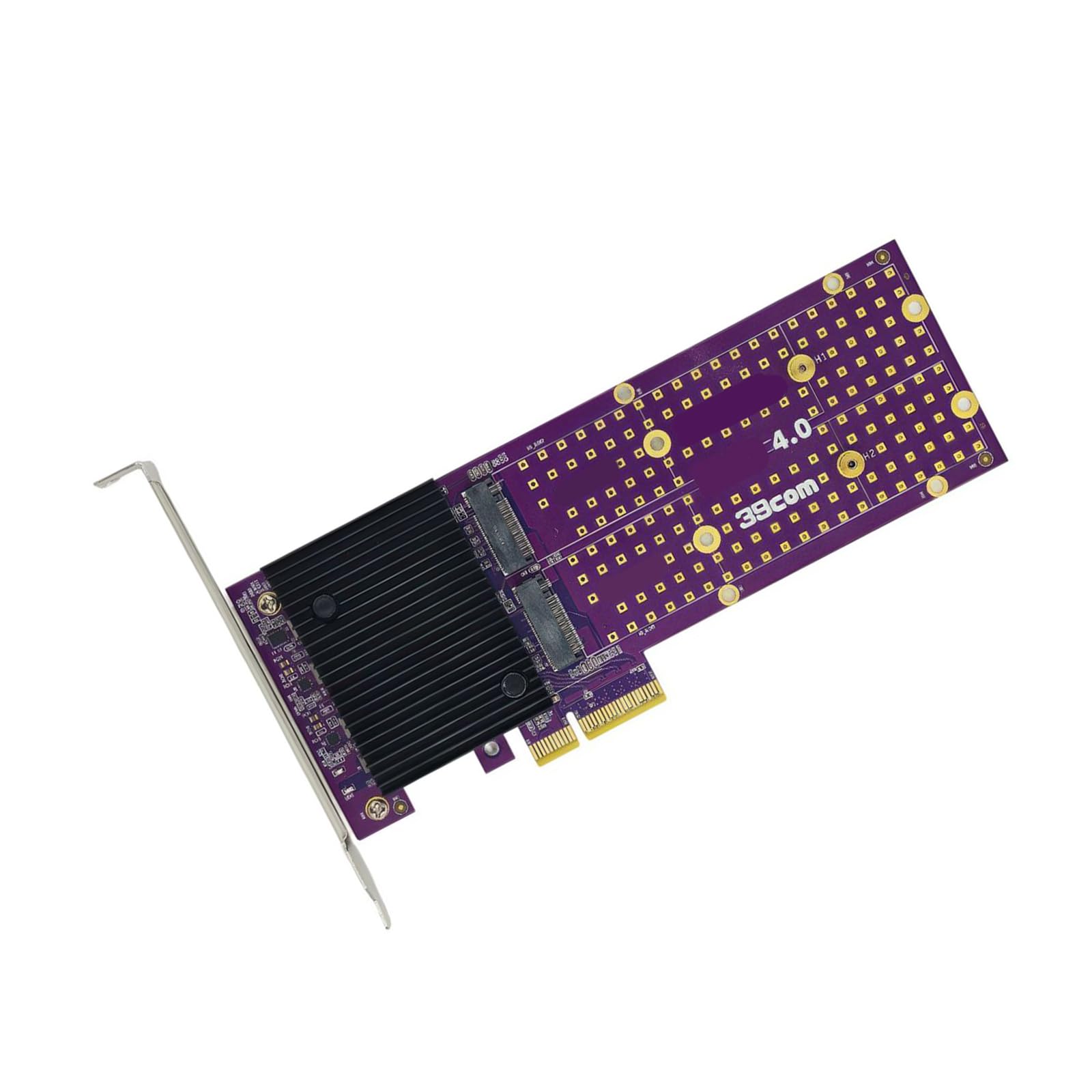 Tarjeta de expansión de almacenamiento de copia de seguridad de archivos para computadoras de escritorio, placa adaptadora PCIe NVMe SSD con soportes de unidad para almacenamiento Creator, de