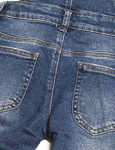 Image of KIDSCOOL Girls Denim Overalls Jeans Adjustable Straps Bib Jumpsuit Pants