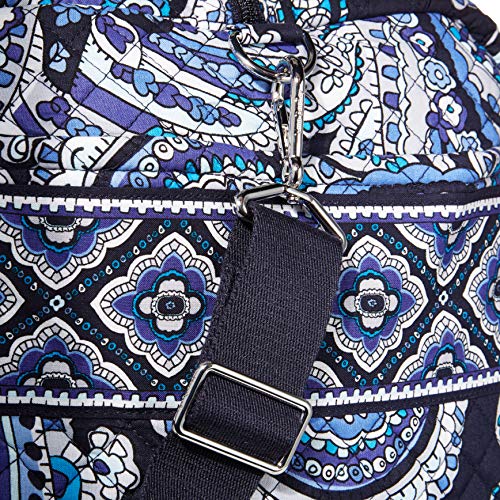 Vera Bradley Women's Signature Cotton Large Travel Duffel Travel Bag, Deep Night Paisley, One Size