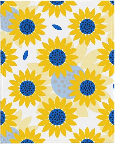 Miniatura 9 de Sunflower 1 Throw Blanket for Women Soft Summer Fleece Blanket 50"x40" Travel Lightweight Blanket for Bed Couch Cute Home Decor