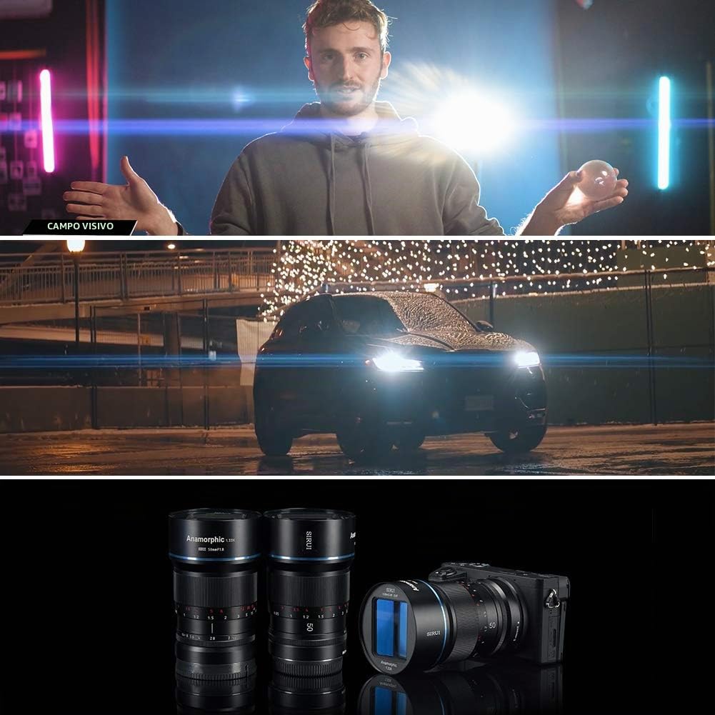 SIRUI 50mm F1.8 1.33X Obiettivo Anamorico per APS-C Fotocamera E-Mount | Compatibile con a6400, a6600, ZV-E10, FX30, a6100, a6300