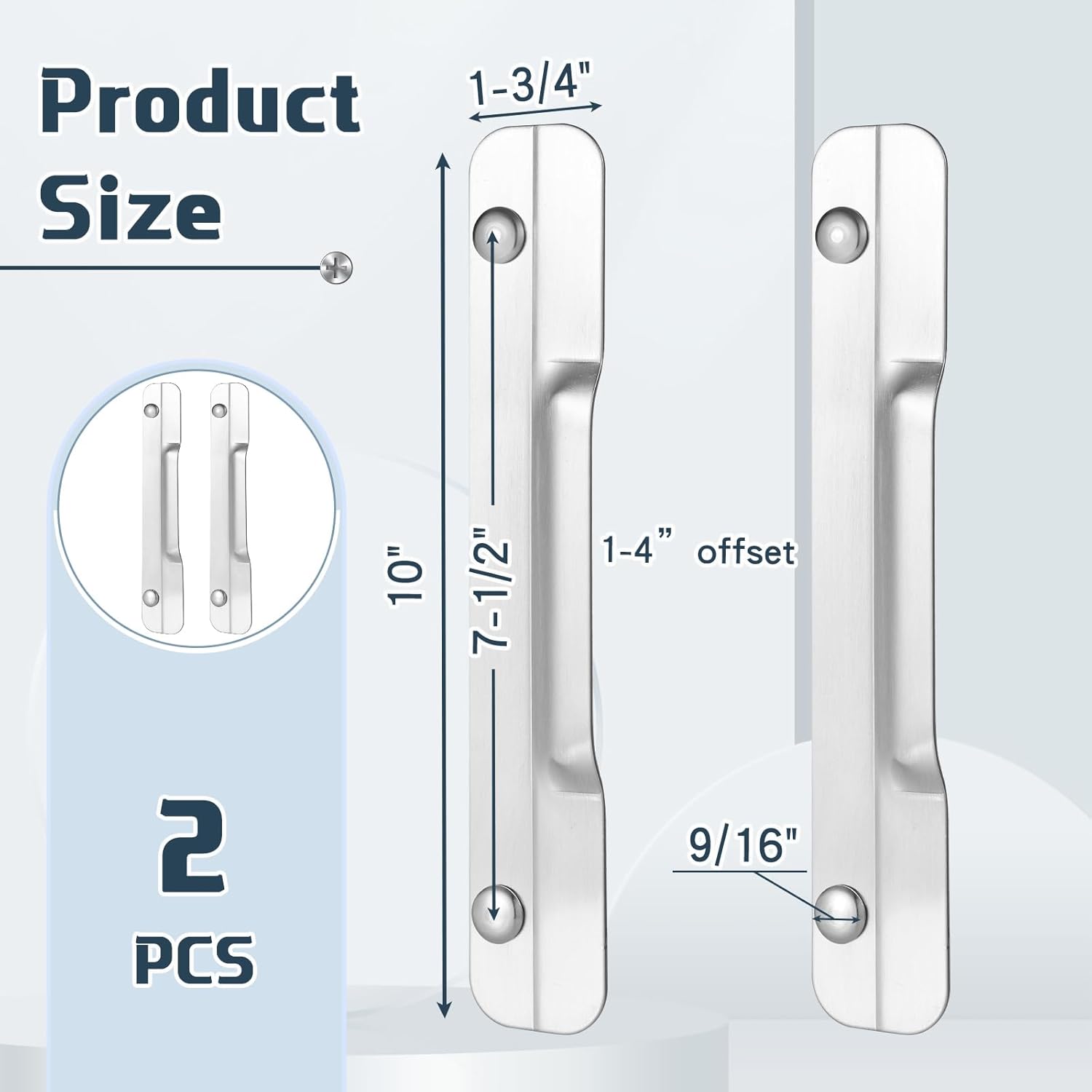 Gisafai 2 Pcs 1-3/4" x 10" Door Latch Guard Plate Electroplated Carbon Steel Door Lock Security Strike Plate Deadbolt Latch Cover Protector Against Forced Entry Easy to Install for Outswinging Doors