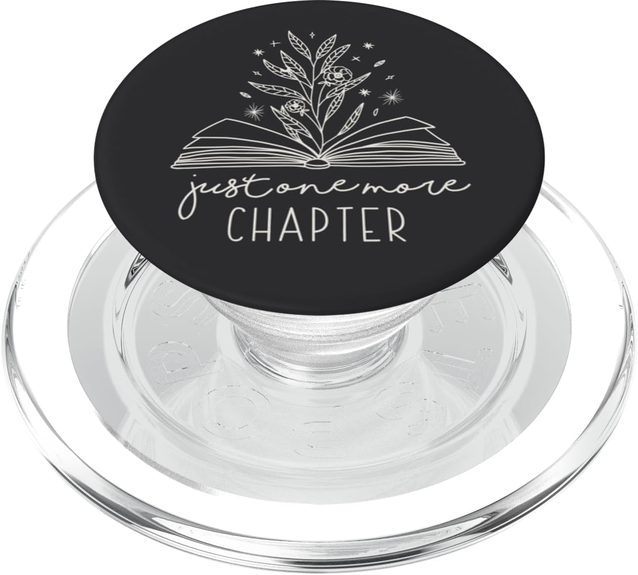 Just One More Chapter Floral Book Lover Reading Design PopSockets PopWallet for MagSafe