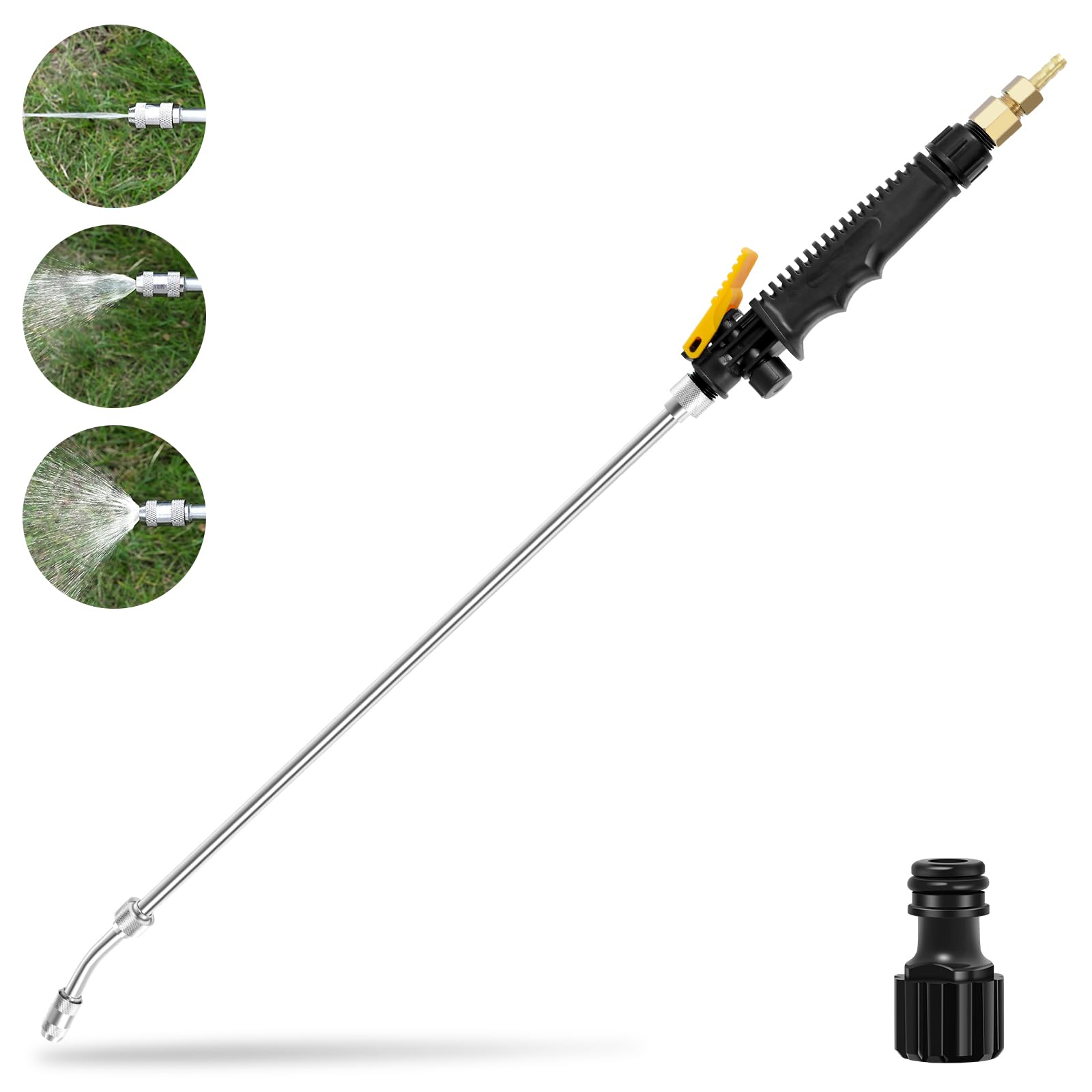 SHASUXTING 28 Inches Sprayer Wand High Pressure Sprayer Wand Stainless Steel Wash Sprayer Universal Long Washer Wand Portable Watering Sprayer for Home Garden Car Cleaning