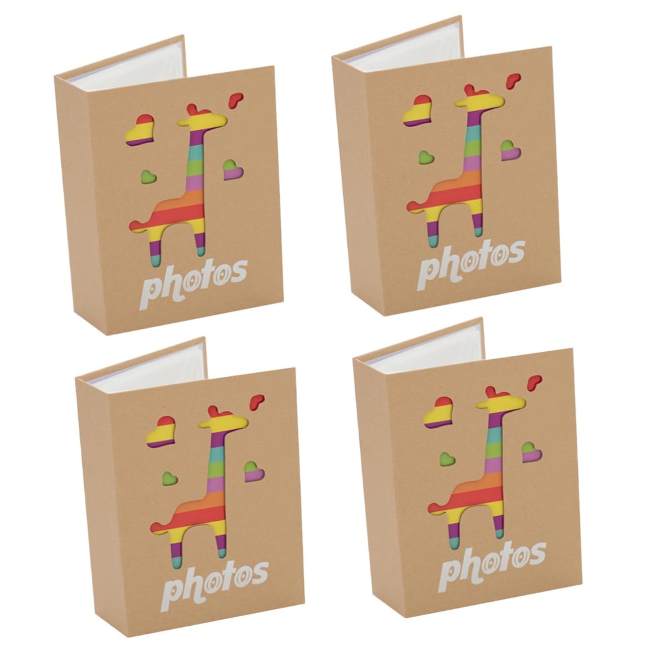 ibasenice 4piezas Álbum De Fotos Infantil Decorativo De Diseño De Jirafa Álbum De Recuerdos Para Bebés Para Fotos Familiares y Momentos Especiales