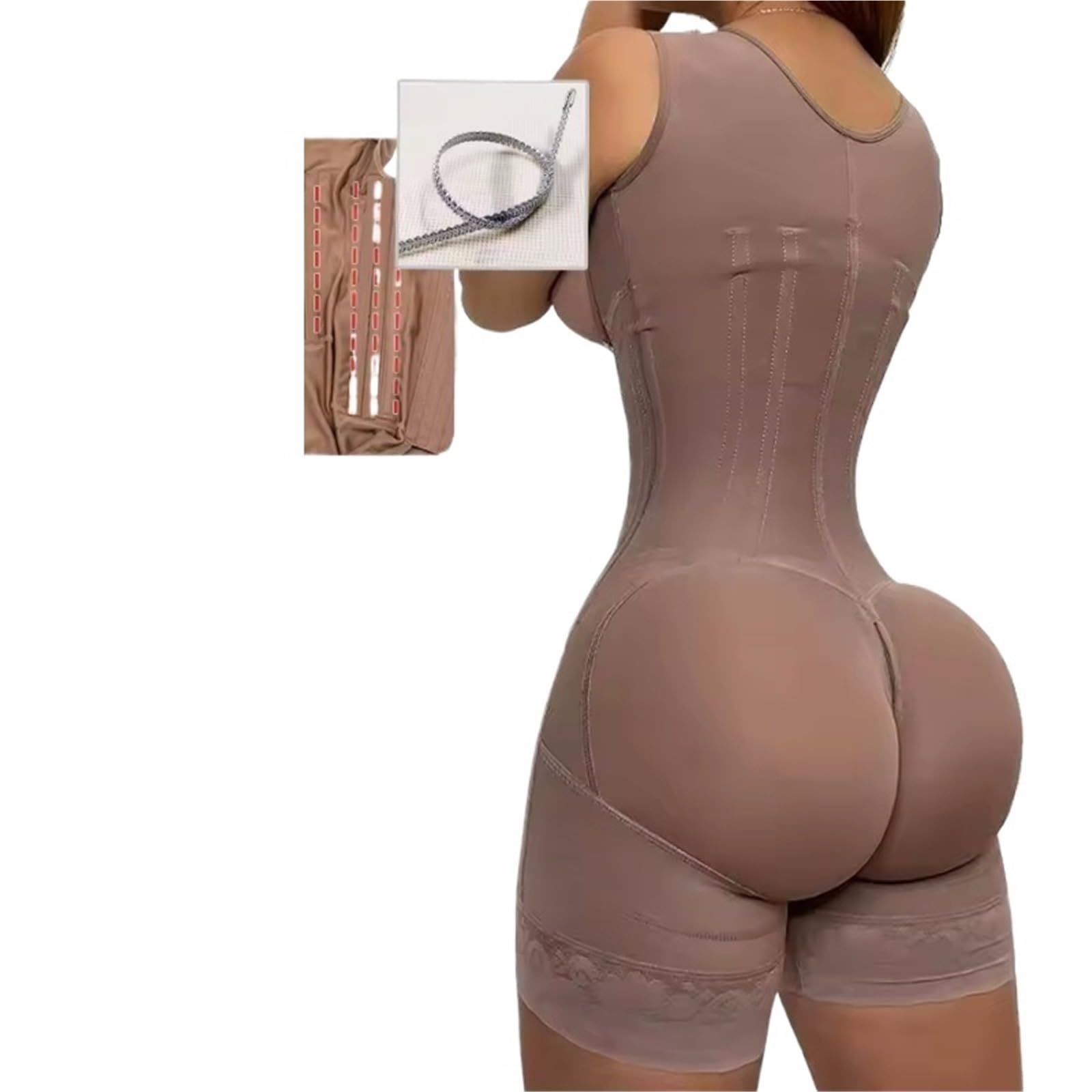 Cintura Addominale Da Donna Body da donna Guaina modellante a compressione post-parto piatta Cintura for allenamento della vita Corsetto estremo per il supporto addominale(Brown,M)