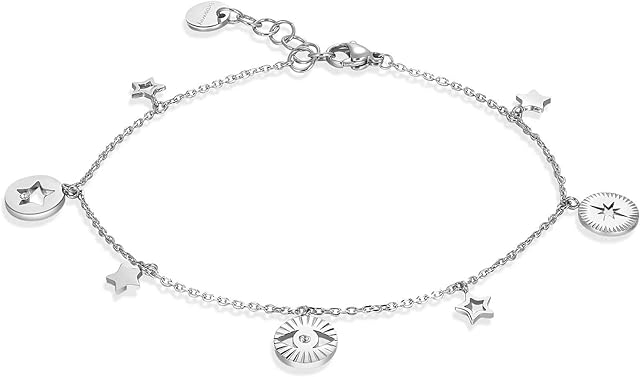 BROSWAY Anklet for Women Chant in Steel with Swarovski Crystals BAH15