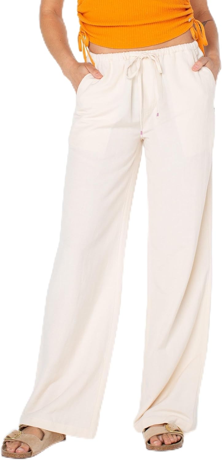 Roxy Womens Iyla Pant Formal Casual Relaxed Low-Rise Comfort
