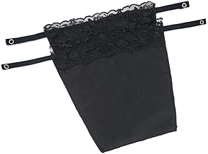 Desenda Lady Lace Clip-on Mock Camisole Bra Insert Overlay Modesty Panels for Low Cut Tops Perfect for Covering Up No Embarresing Moments