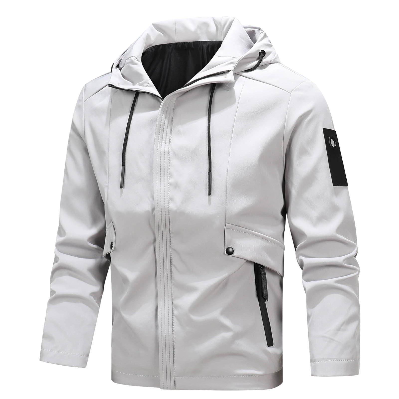 SRZYMJ Jacke Herren Frühling Windbreaker Herren Wasserdicht Winter Klamotten Herren Regenmantel Herren Wasserdicht Winterparka Herren Windbreaker Herren Wasserdicht Winter Softshelljacke Bunt
