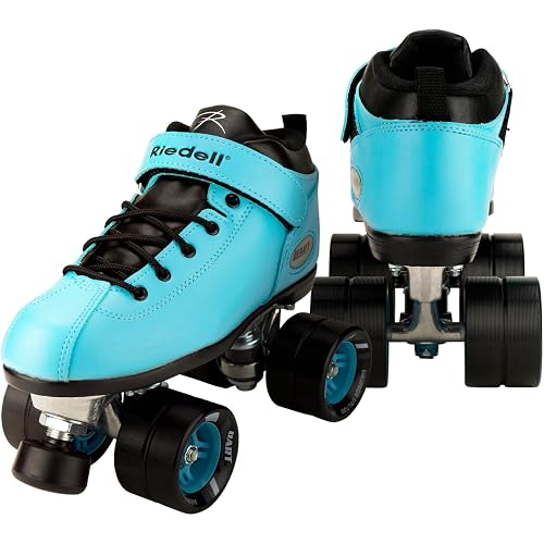 Riedell Dart Roller Skates for Men and Women - Colorful, Ultra-Durable Speed Skate with Precision Fit and Matching Color Wheels, Roller Skates