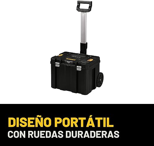 Miniatura 6 de DEWALT Caja de herramientas con ruedas modular, caja de herramientas rodante grande con mango telescópico, portador portátil almacenamiento profundo
