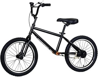 HAO KEAI Balance Bike for Boys Girls Large Black Balance Bike 16inch /18inch /20inch With Front Handbrake, For Big Kid/Adult, No-Pedal Portable Steel Frame Training Bicycle (Size : 18INCH)