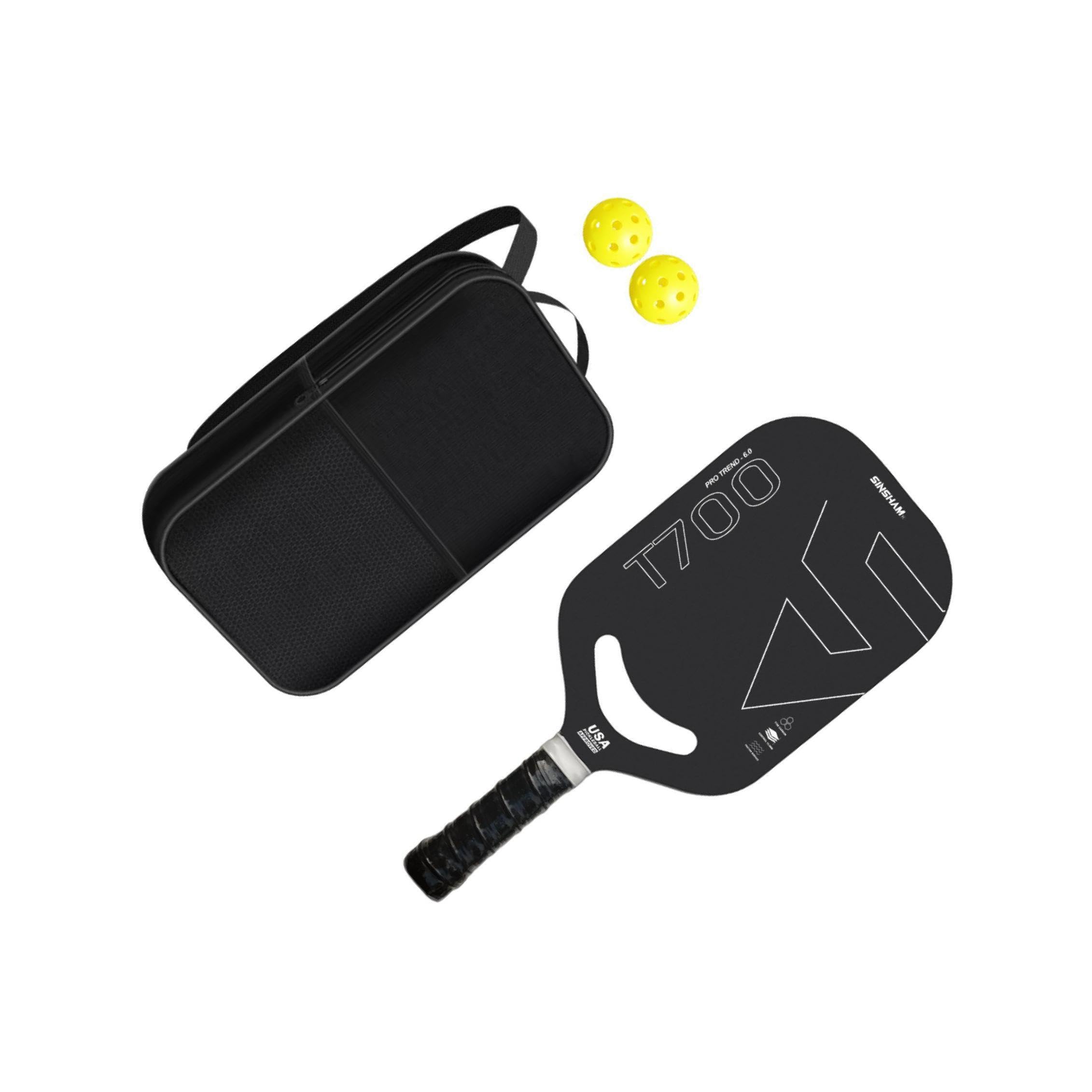 Racchetta da Pickleball Versatile, Racchetta Leggera in Fibra di | per tutti i livelli di abilità, allenamento indoor e divertimento sportivo all'aperto, da pickleball leggera, da