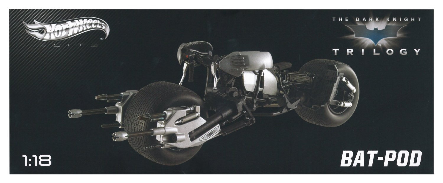 Hot Wheels Elite X5471-DL1D - collector model BatPod, The Dark