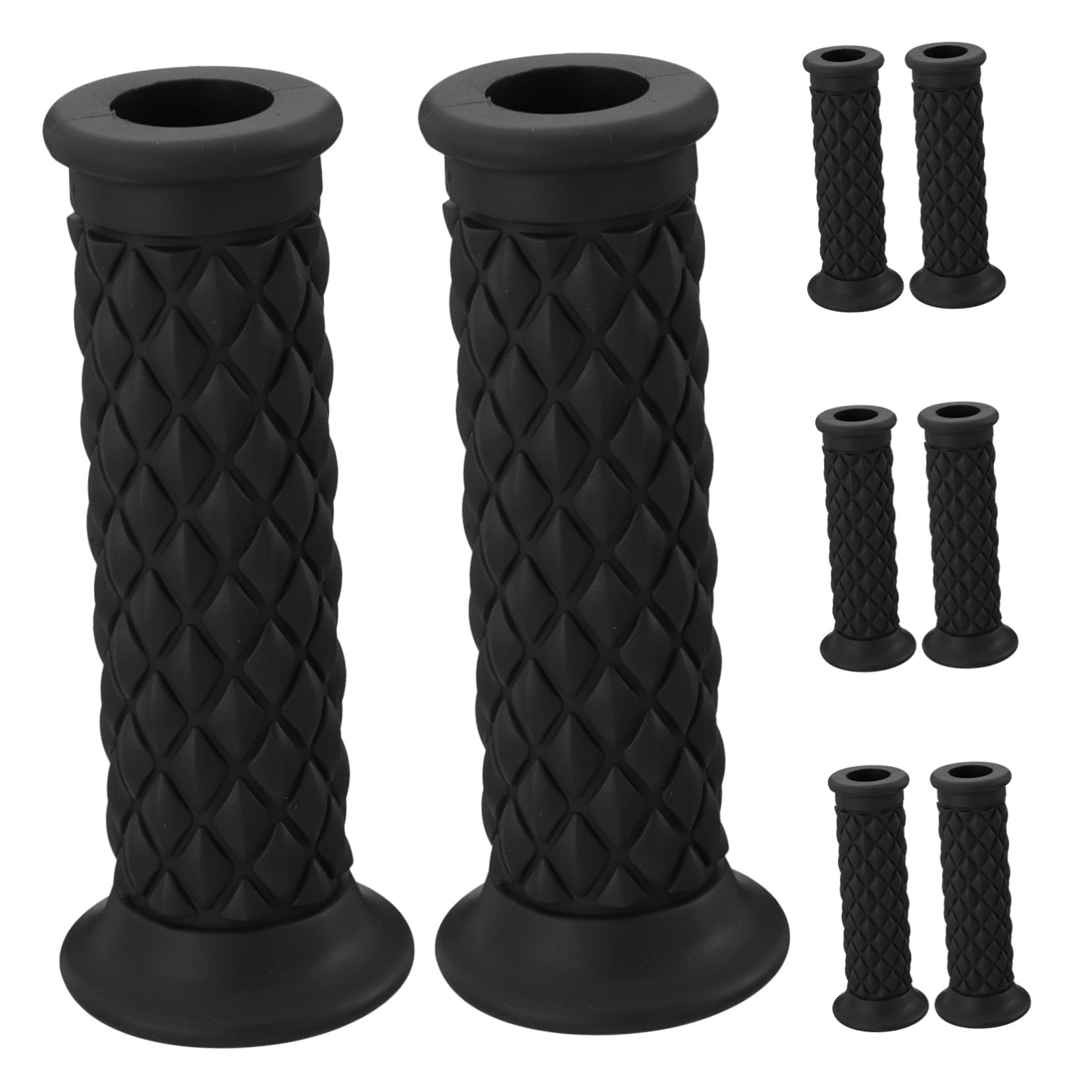 ABOOFAN 4 Paires poignée en caoutchouc poignées universelles du guidon Grips de vélo de saleté accessoires de vélo de saleté Black