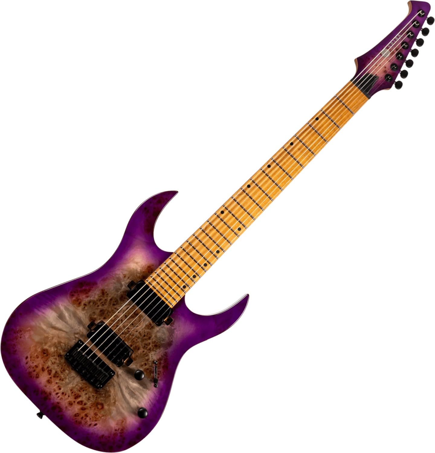 SPIRA Guitars S-457 TPP Trasparente Viola 7 corde Chitarra elettrica