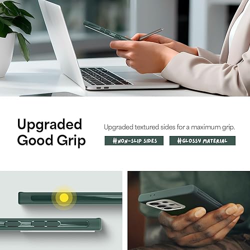 Miniatura 5 de CYRILL UltraColor - Funda compatible con Samsung Galaxy S24 Ultra (2024), color verde, mate, antihuellas, antihuellas, funda protectora delgada con