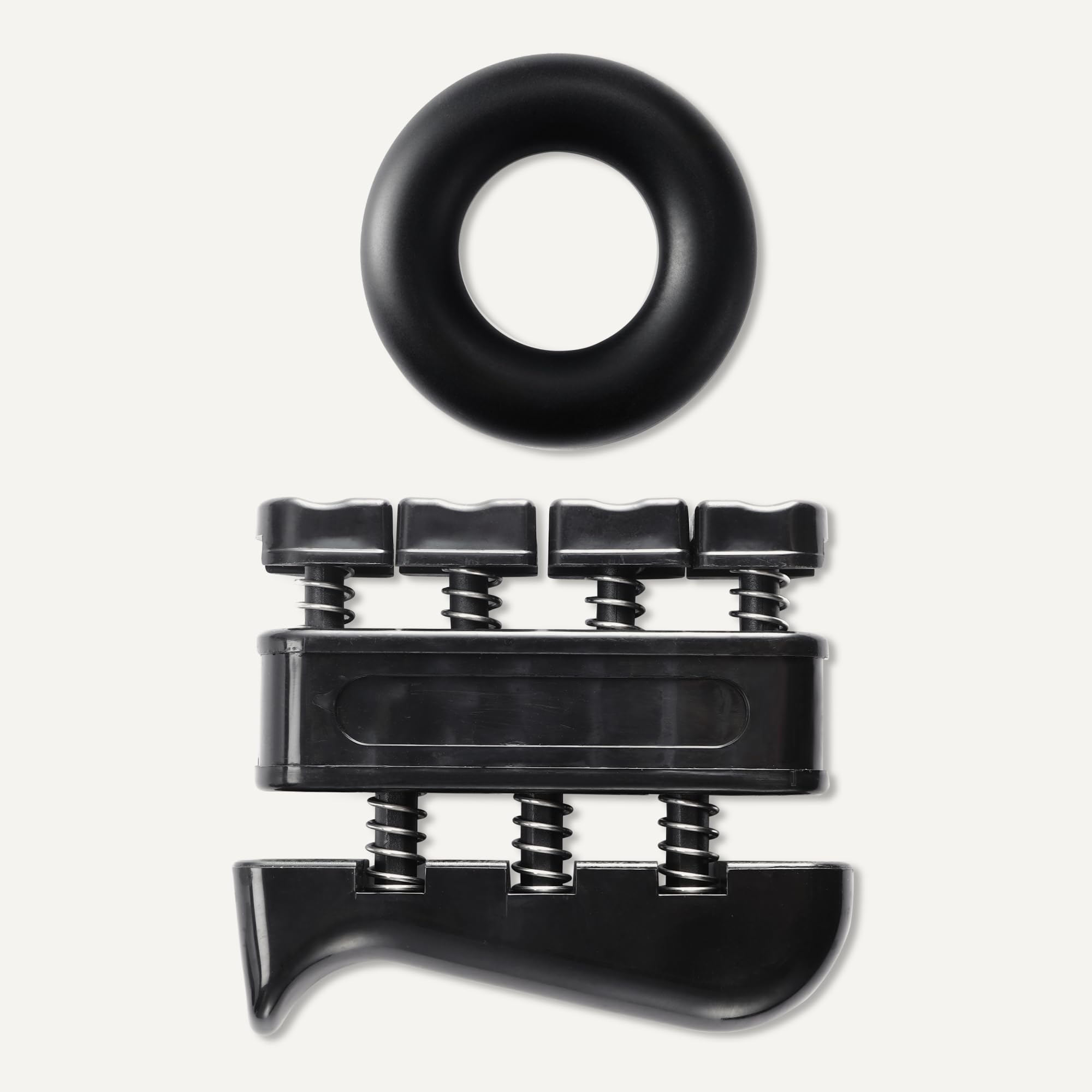 Amazon Basics Grip Strength Trainer, Kit Rinforzante Per Avambraccio, 5 Pezzi, Nero