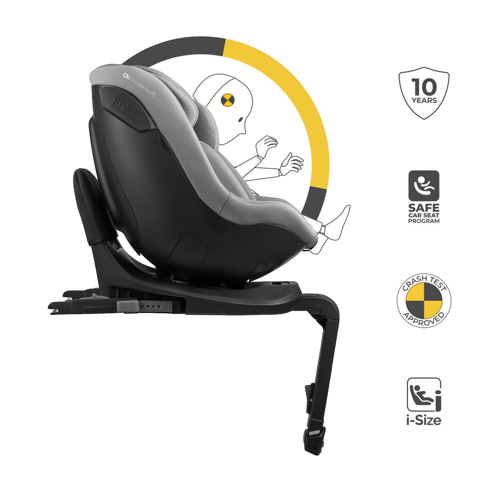 Kinderkraft I-GUARD I-SIZE Siège enfant Gris