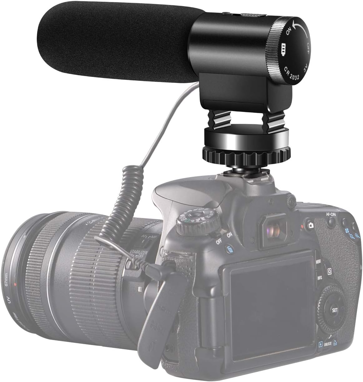 Camcorder Microphone, Shotory Shotgun Interview Camera Microphone, External On-Camera Microphone for Nikon Canon DSLR Camera/DV Camcorder with 3.5mm Jack (Not for Canon T5i,T6)