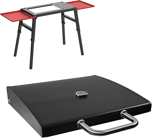 Capucha de cubierta dura compatible con la plancha de mesa Blackstone de 22 pulgadas y soporte universal para plancha de mesa Blackstone, patas y