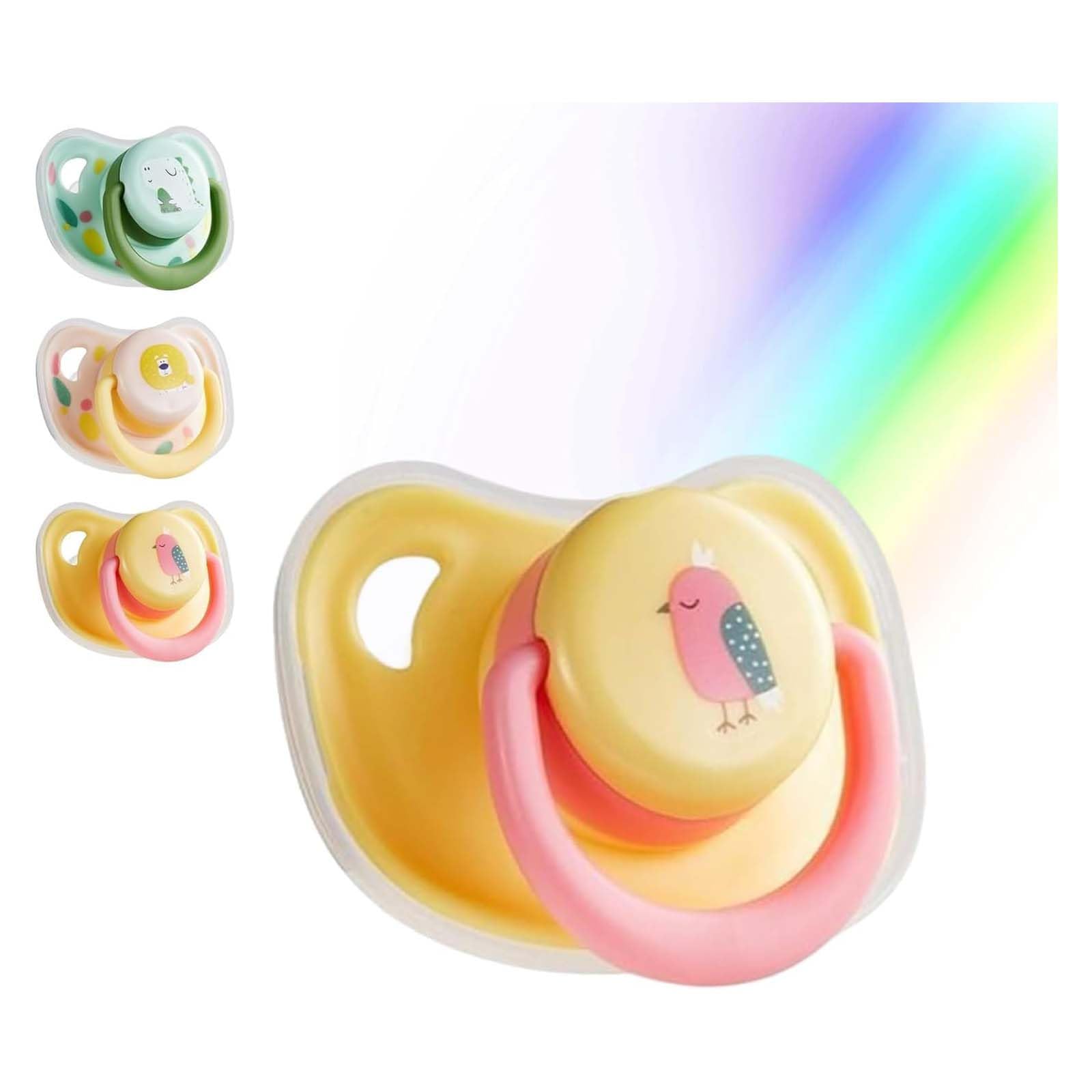 Hliloy Dog & Cat Silicone Pacifier Chew Toy, Calming Pacifier for Teething Puppies & Kittens, All Breed Sizes, Yellow