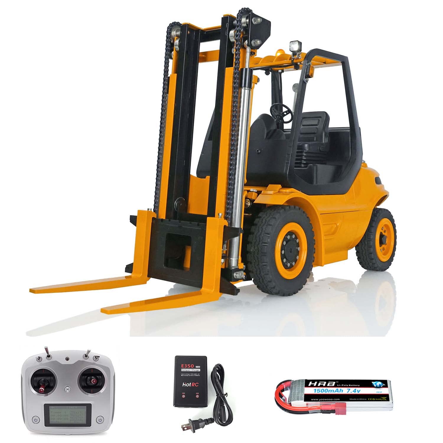 油圧動作ラジコンLESU 1/14 フォークリフトフルセット（うまく動きません） 油圧動作ラジコンLESU 1/14 フォークリフトフルセット（うまく