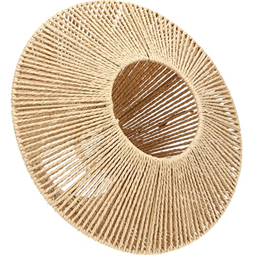 Image of Yardwe Retro Lampshade Replacement Rustic Woven Light Cover Ceiling Light Woven Civer Decorative Lampshades