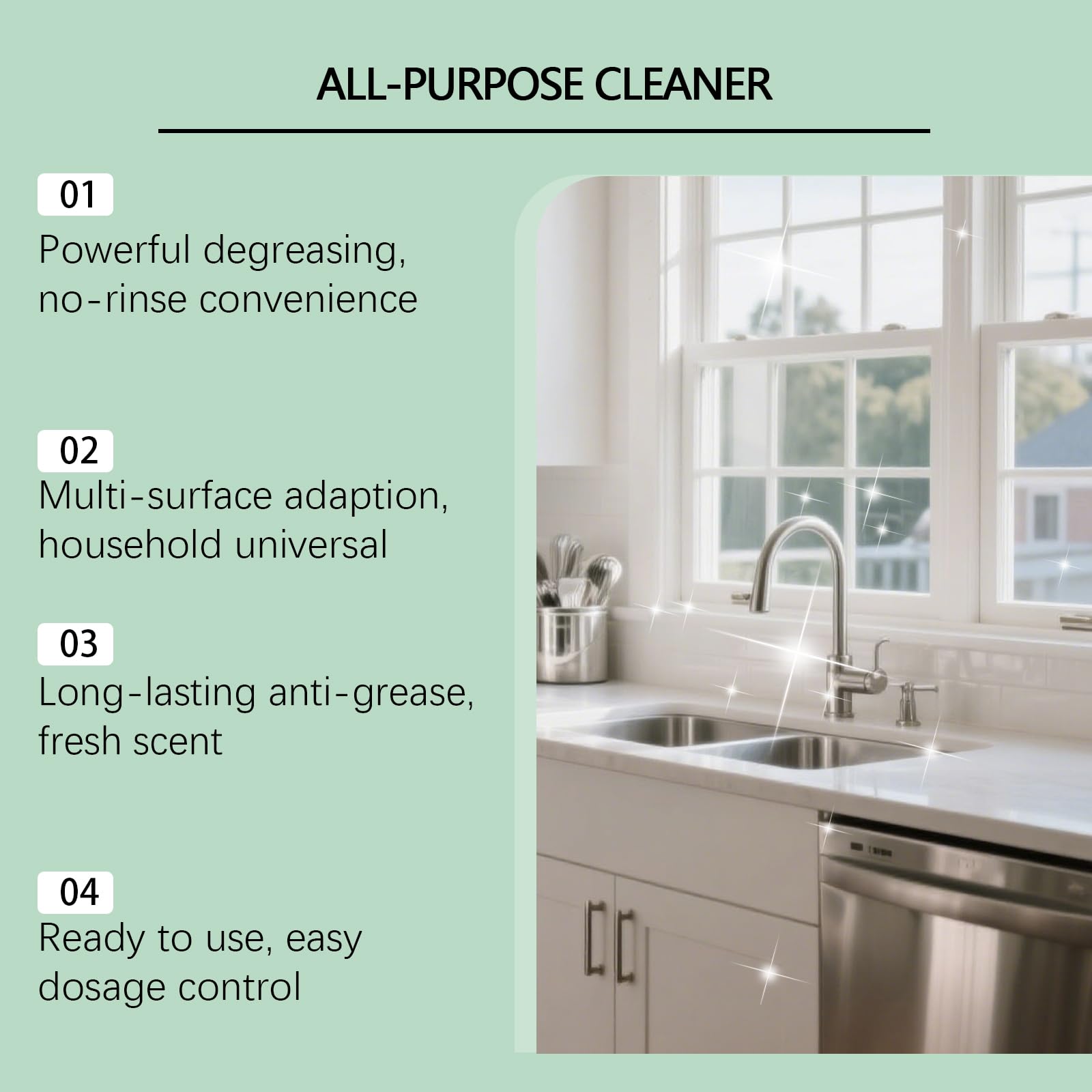 Limpiador de espuma multifuncional, spray de limpieza multiusos para hornos y superficies, potente quitamanchas y grasa, no requiere enjuague, disuelve la grasa y la suciedad (6 unidades)