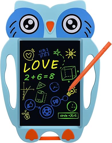 Juguetes para niños de 3 a 7 años de edad, tableta de escritura LCD en forma de búho, rellenos de calcetines para niños, tablero de dibujo de