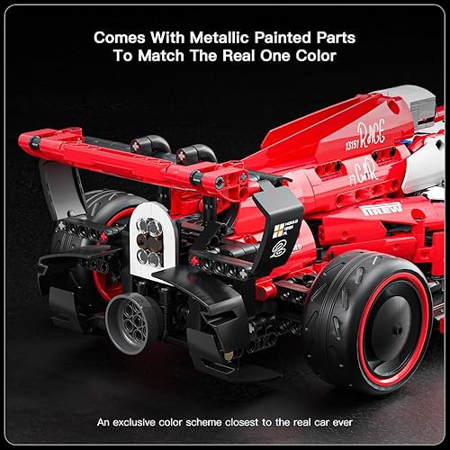 Miniatura 3 de Mould King Alfa Romeo F1 Cars Speed Racing RC Cars Juguetes de construcción, kit de bloques de construcción de automóviles a control remoto, kits de