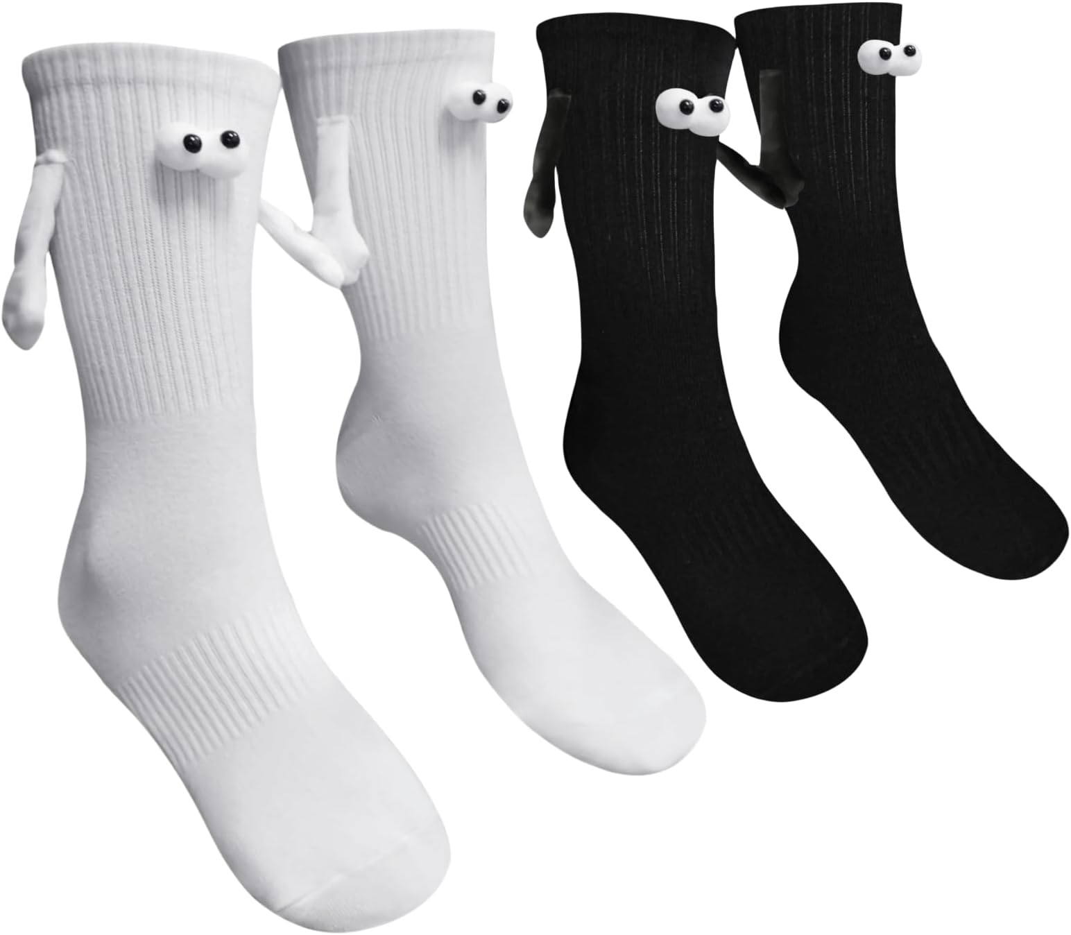 Magnetic Holding Hand Socks - Funny Couple Socks for Women - Valentine's Day Gag Gift