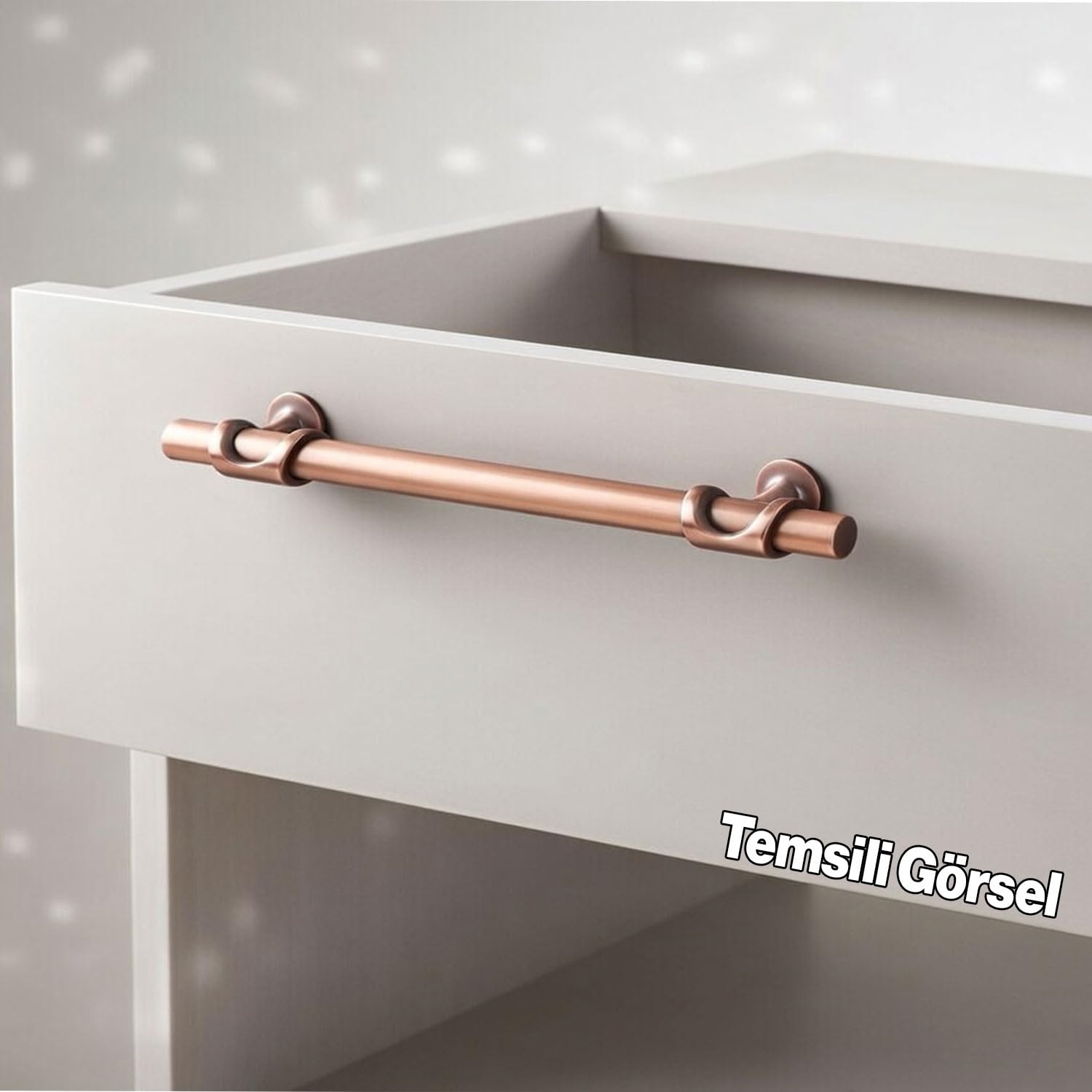 Arsin Düz Soft Parlak Antik Bakır Çekmece Dolap Kulp 160 mm Modern Banyo Mutfak Gardırop Kulbu