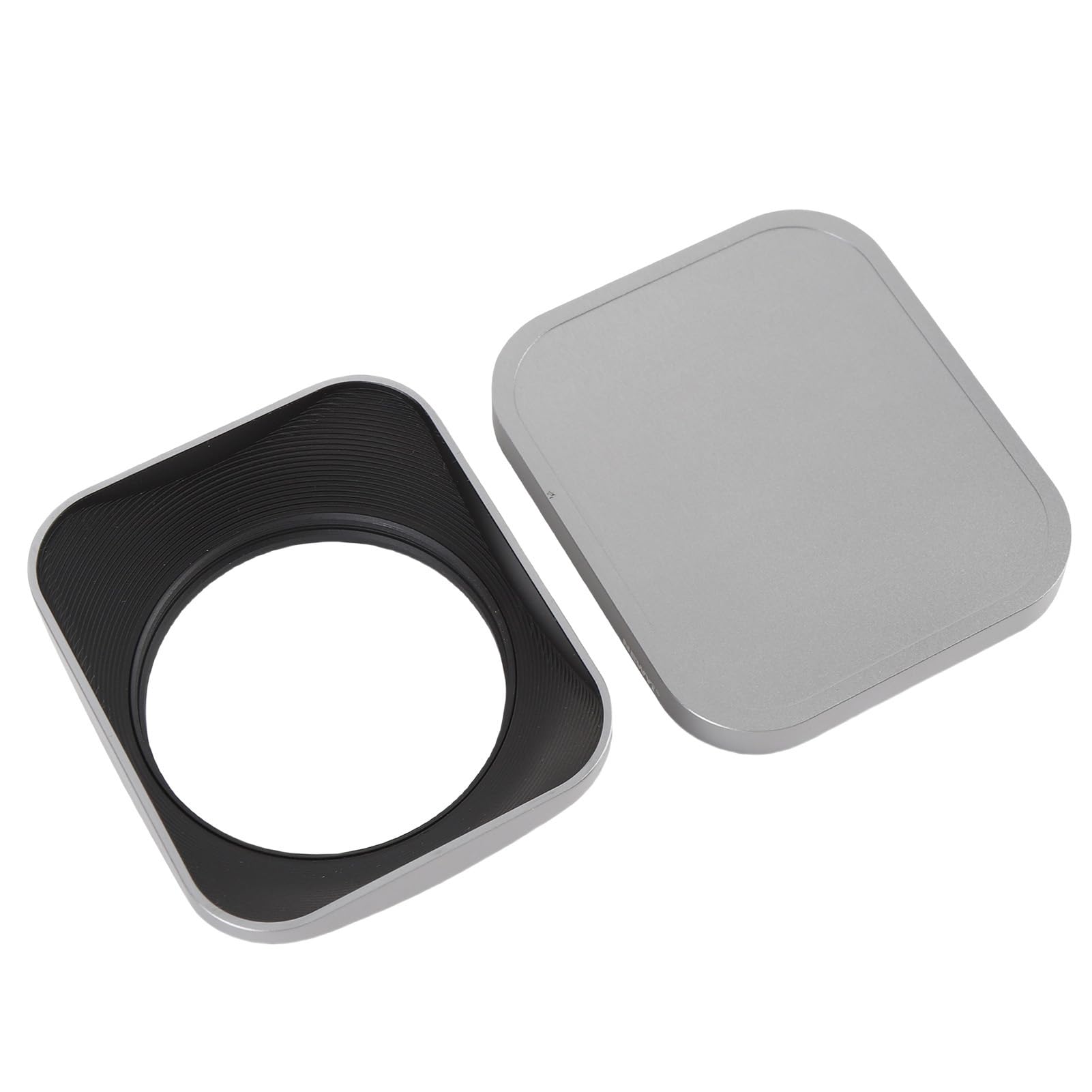 Generic Paraluce Quadrato per Fotocamera - Protezione Paraluce in Lega di Alluminio con Cappuccio, Protezione Antiriflesso e Antigraffio (52 mm)