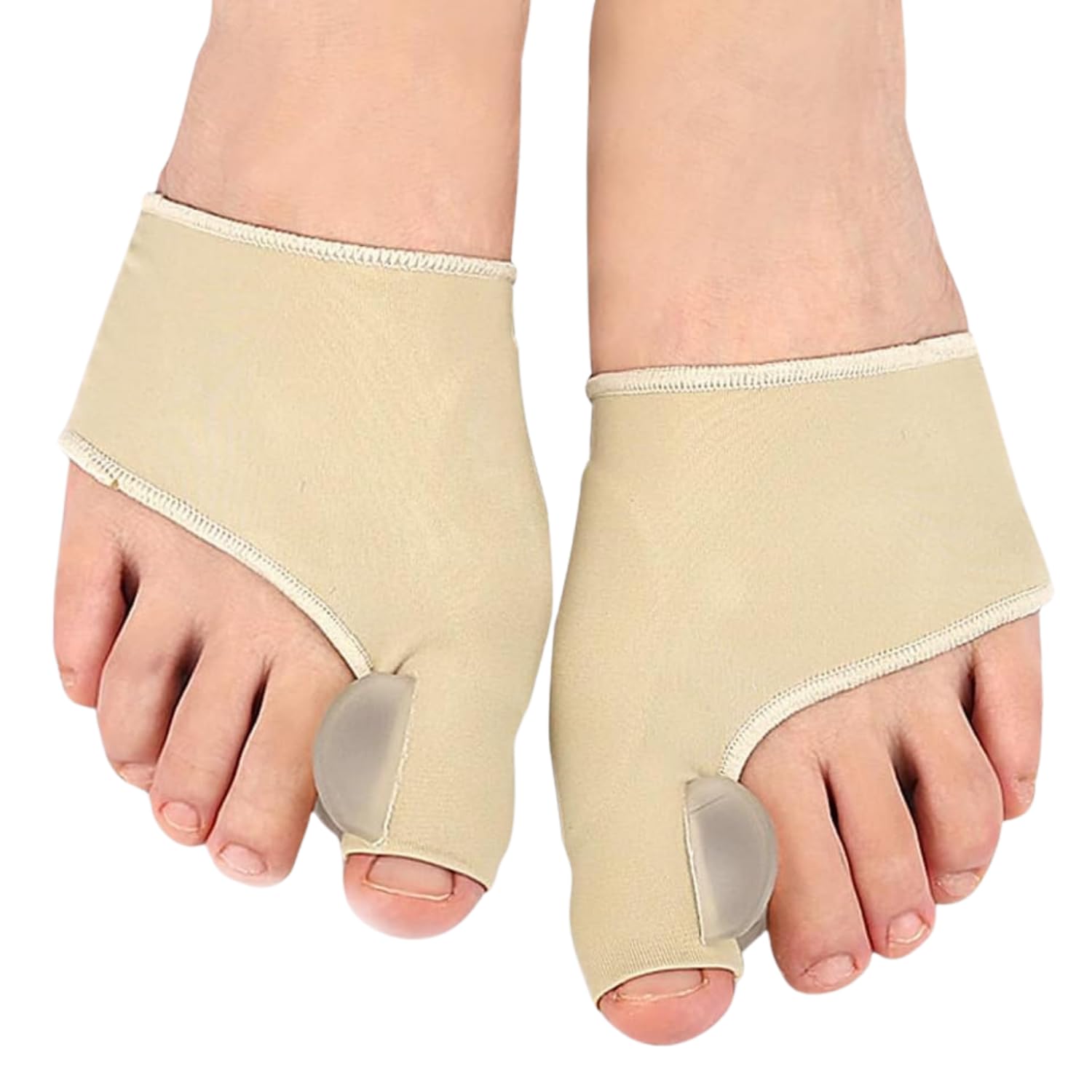 BIOFOOT Double Cushioning Bunion Protector & Corrector Sleeve with Silicone Gel Pads | Toe Straightener for Hallux Valgus, Blisters, Crooked & Overlapping Toes | Pain Relief | 1 Pair Splint (Small)