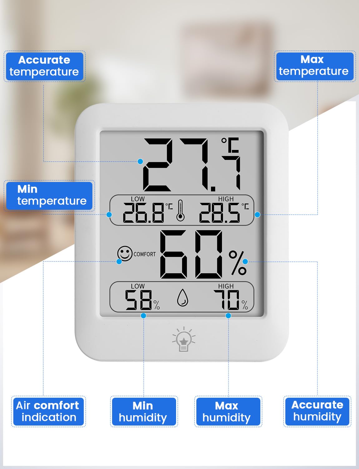 Houdian Digital Room Thermometer - Image 2
