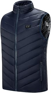 Winter Jacket Unisex Long Warm Lined Waterproof Breathable Winter Vest Down Jacket Quilted Vest Heated Vest USB Heat Jacket Large Size Heated Vest Fleece Vest Winter Jacket with Battery Down Vest