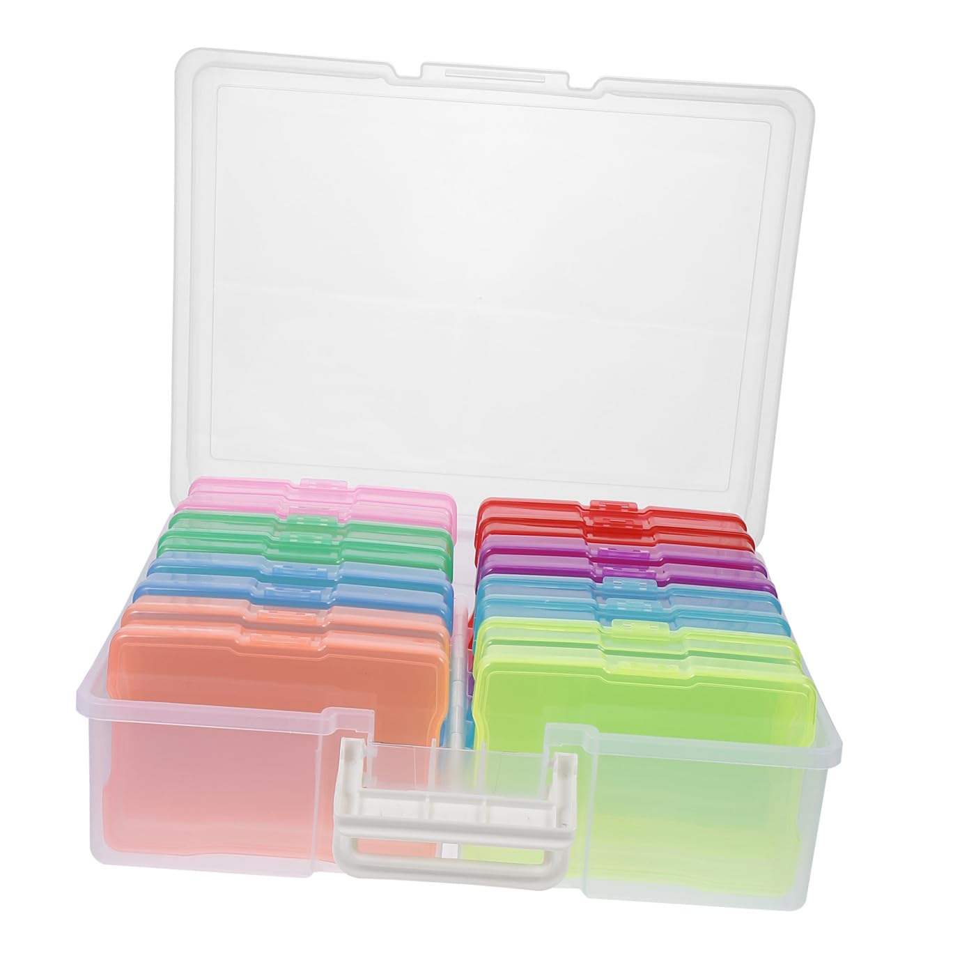 Caja de Manualidades para Fotos 4x6 Pulgadas Capacidad para 2000 Fotos Organizador Portátil de Pp para Almacenar y Guardar en Festivales y Oficina