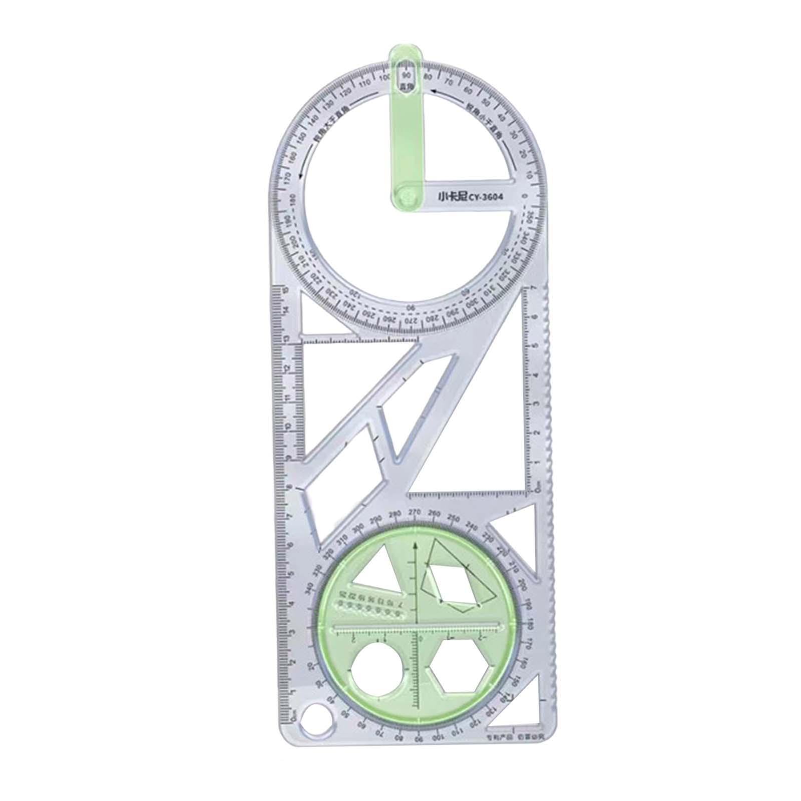 Zanthicia White For Creative Geometric Ruler Draft Rulers School Supplies Stationery Tool For Daily Measuring Needs Which Will Not Affect When Drawing On Paper, Style D