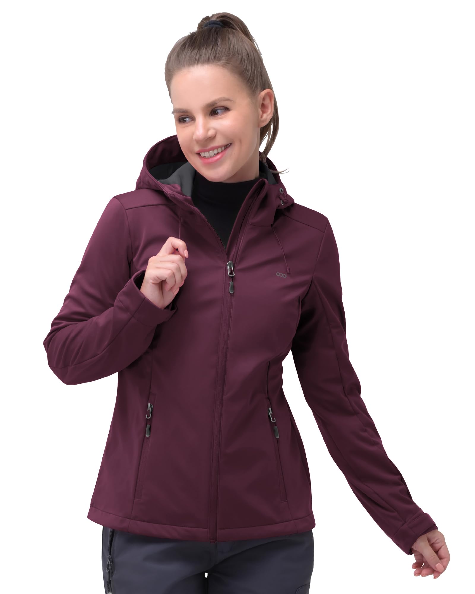 33,000ft Damen Softshelljacke (Weinrot, 46)