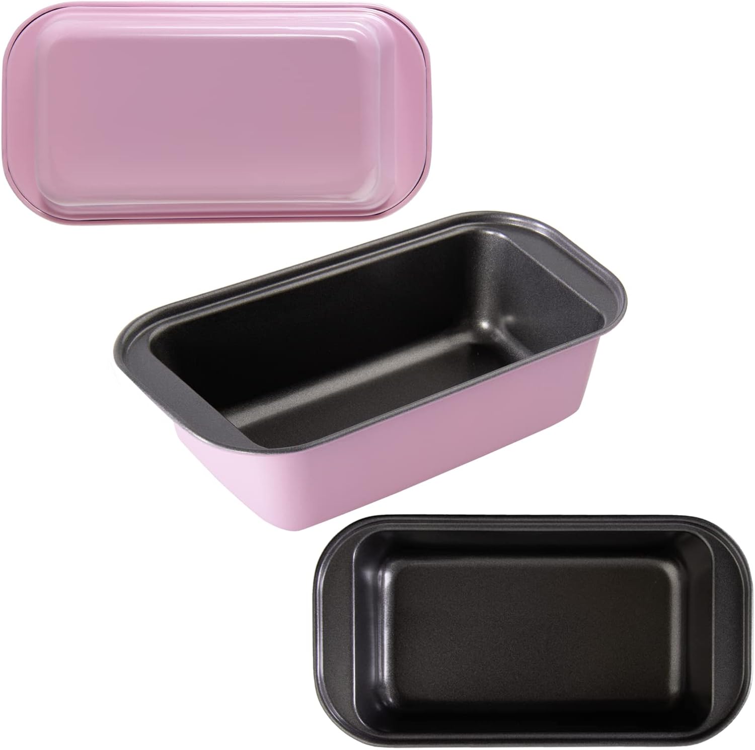 wenco Premium Mini King Cake Tin, 14.4 x 8.4 x 4 cm Internal Dimensions (Outer Length: 18 cm), Non-Stick Coating, Carbon Steel, Pink image 3