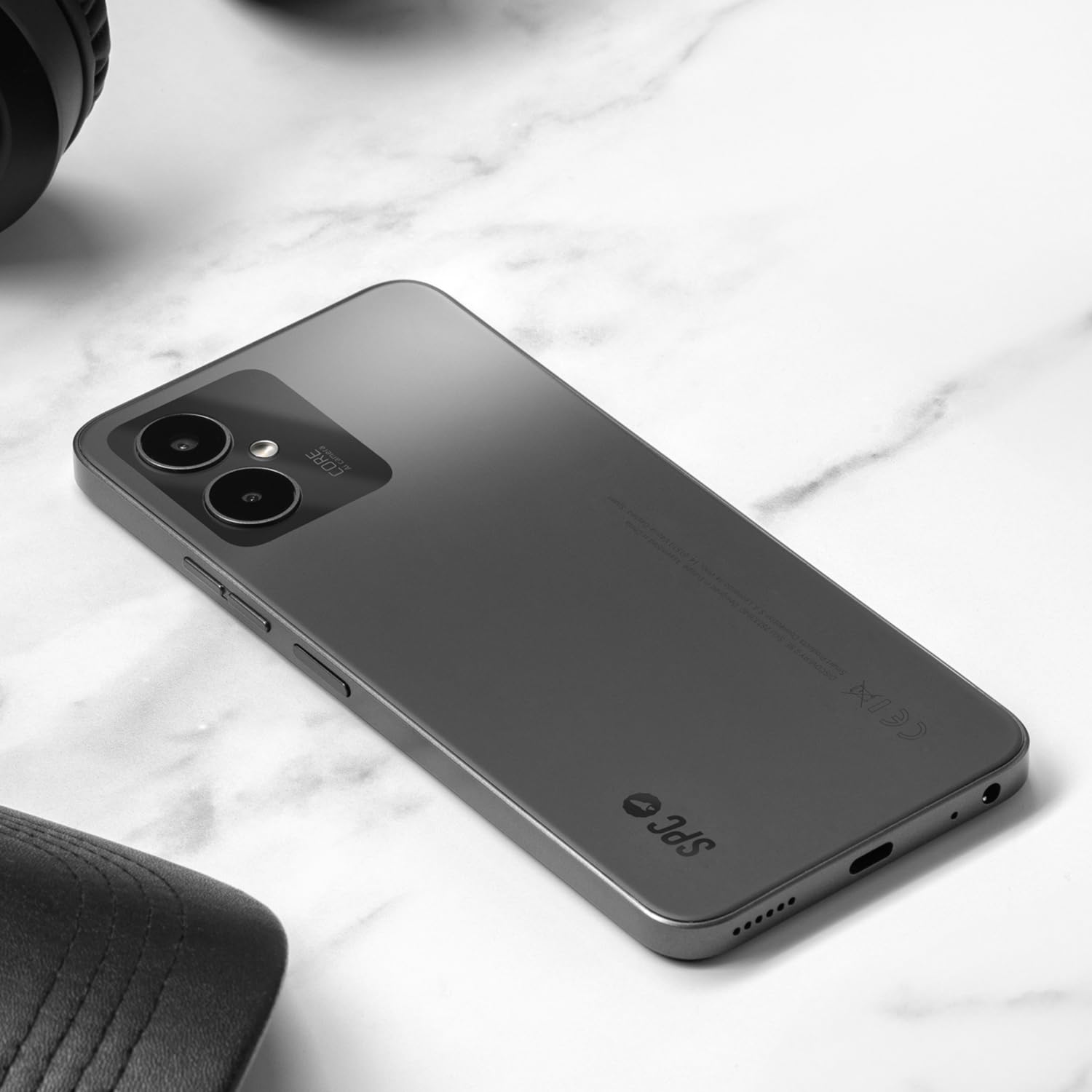 SPC Discovery 2 SE - Smartphone 4+64GB, écran 6.5" HD+, NFC, déverrouillage Facial/Empreintes digitales, 4G, Double caméra 13+2MP, Batterie 4500 mAh/Charge inversée, Android 13 - Couleur Dark Matter
