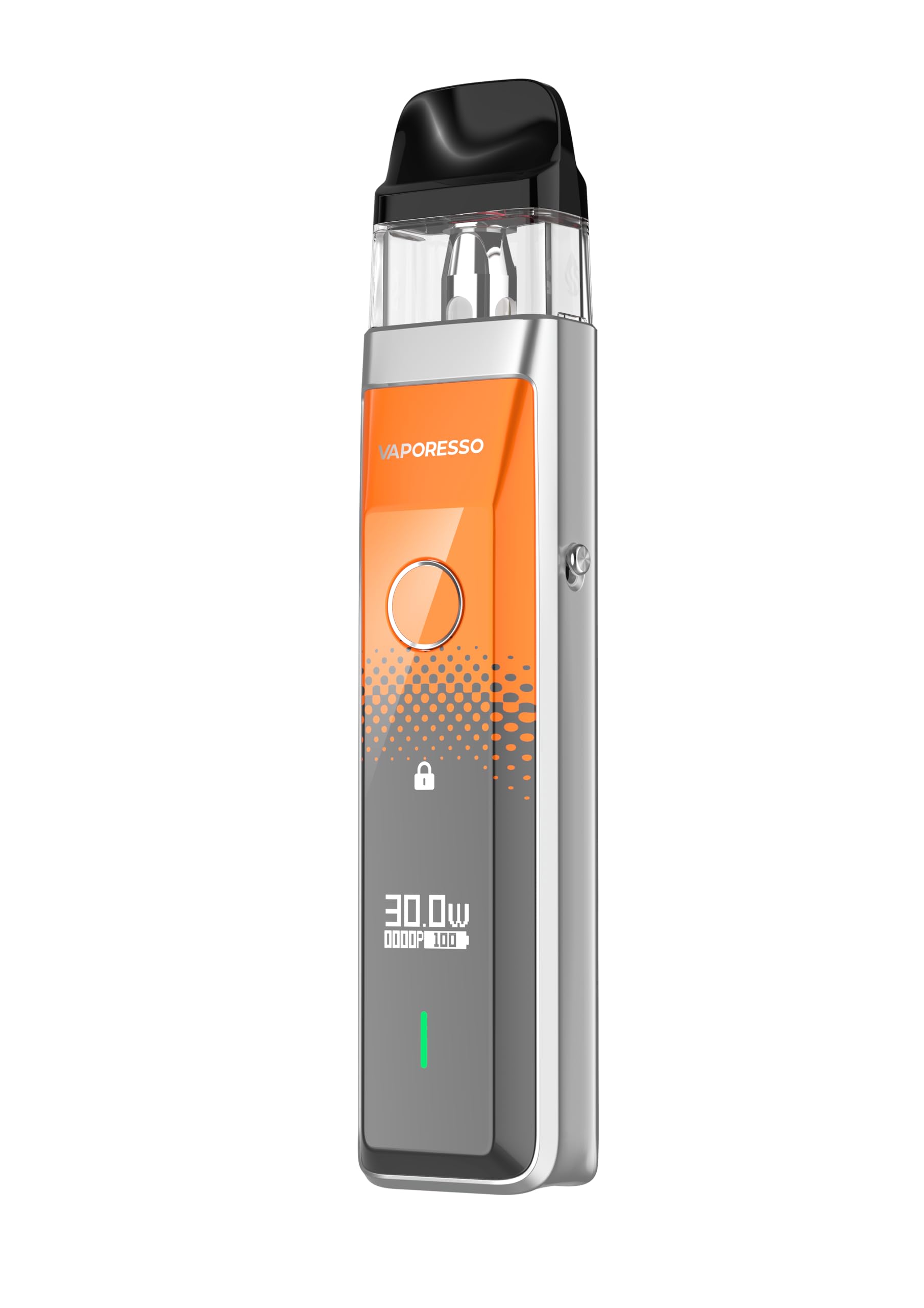 XROS Pro Pod Kit for Vaporesso Pods, Autonomy 1200mah, Power 30W Max, Precise Power & Airflow Control, Lock Button Never Misfire, 2ml Cartridge No Nicotine (Orange)