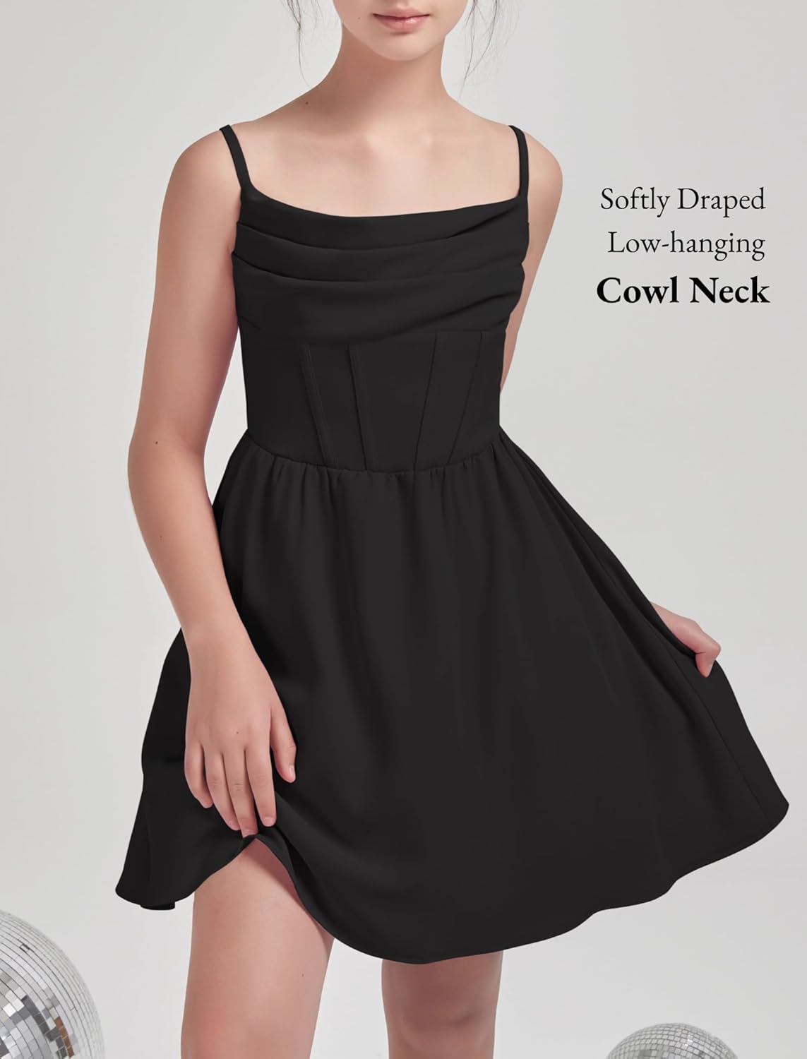 EXARUS Girls Formal Dress Tween Party Dance Birthday Cocktail Teen Junior HOCO Ruffle Mini Elegant Dresses 10-16Y - Image 2