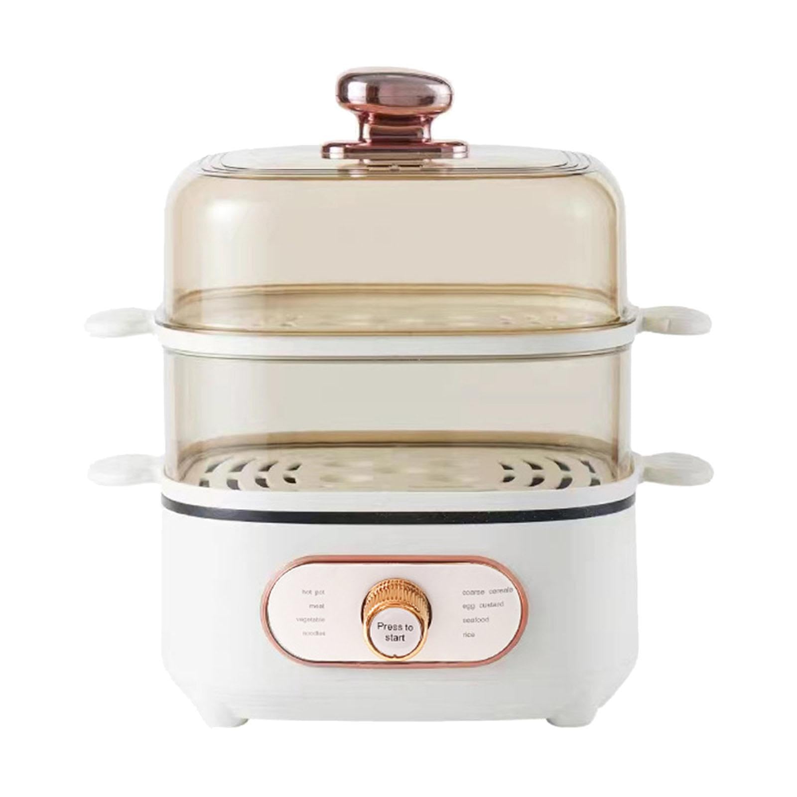 Electric Food Steamer Knob Controlled Small Automatic with PP Steaming Tiers-image-21