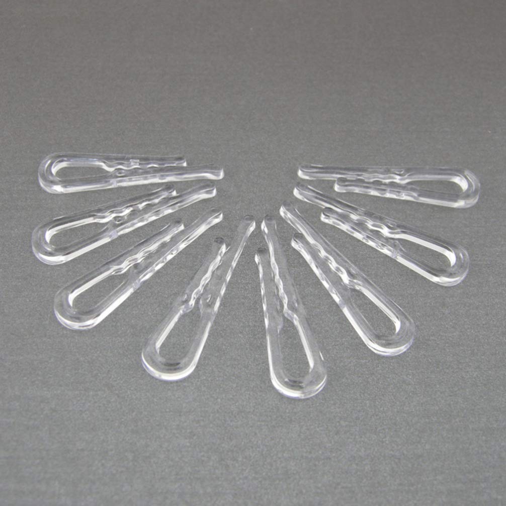 100 Clip A Forma Di U In Plastica Trasparente - Per Fissare Camicie, Calzini, Pantaloni, Ideali Per Il Bucato