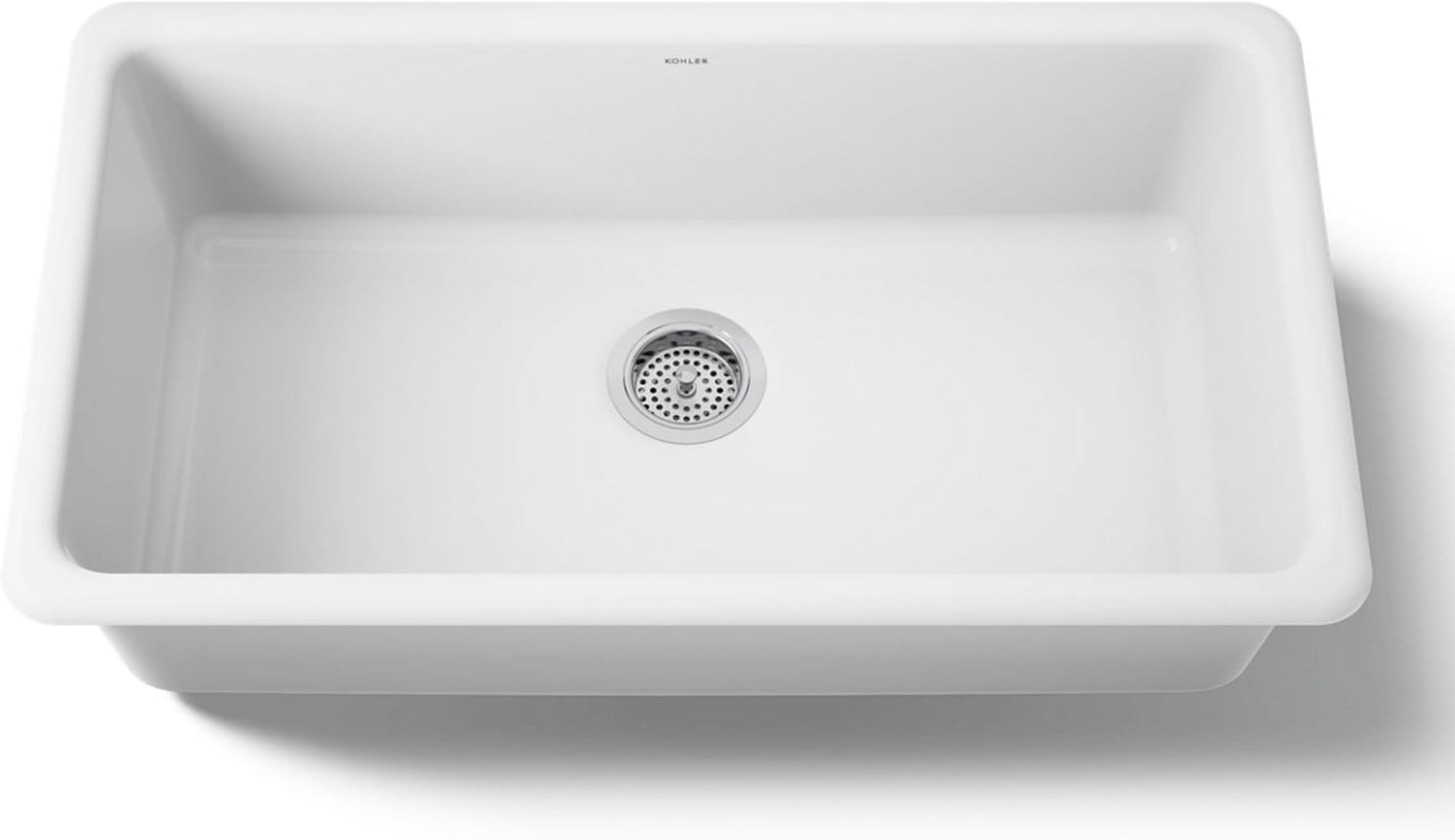 Iron/Tones® 33" Top-/Undermount Kitchen Sink, Single Bowl Kitchen Sinks, K-5707-0, White