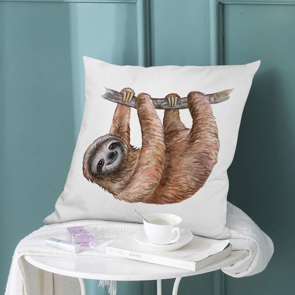 Cuscino Decorativo 45x45 Con Giraffa Hipster E Occhiali, Federa In Raso Di Seta, Stampata Fronte/retro, Per Divano E Camera Da Letto
